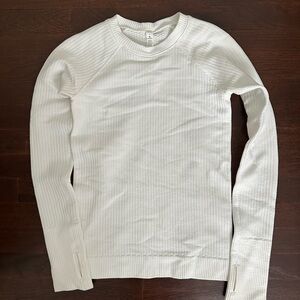 Lululemon textured white top